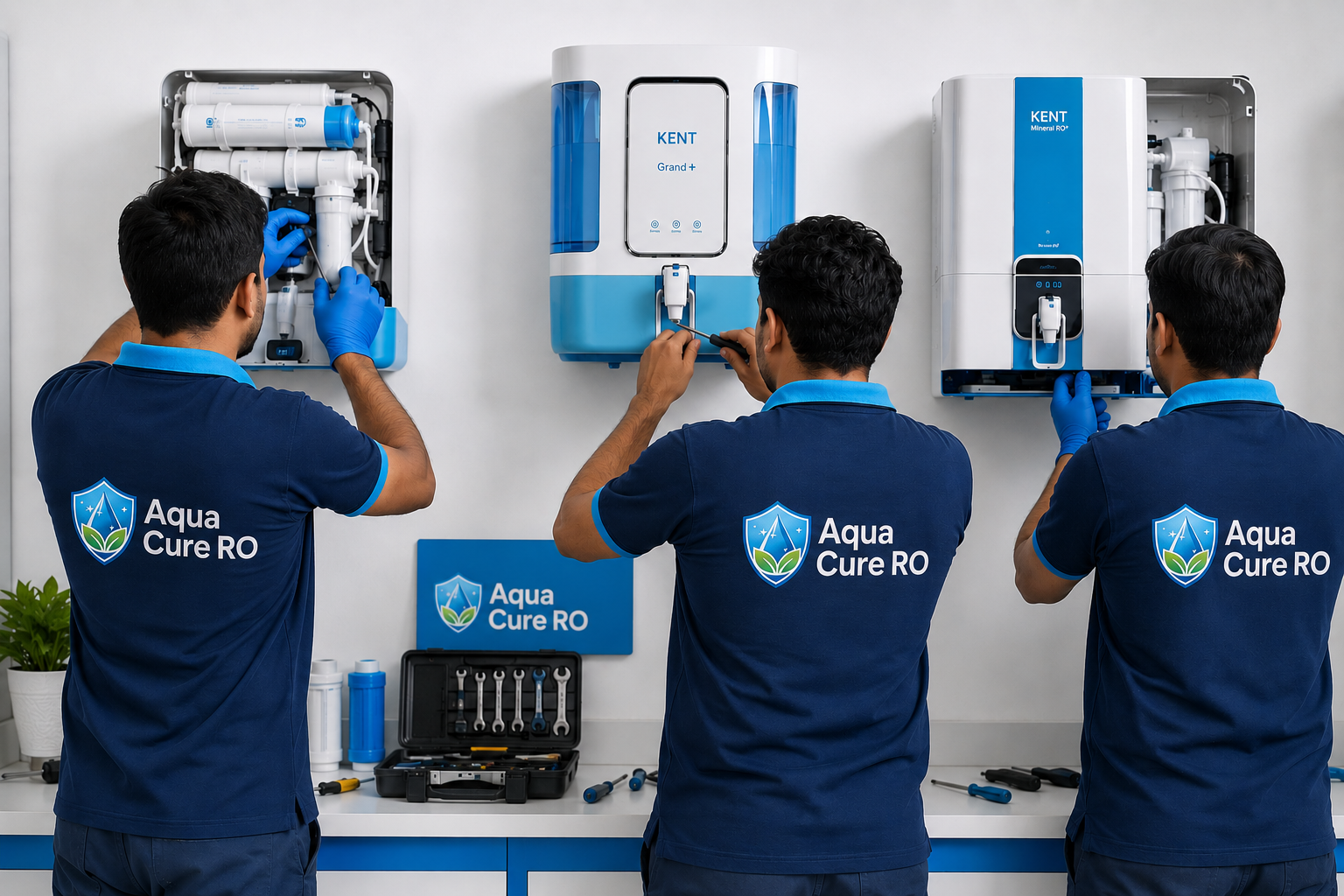 Aqua Care RO technician at work